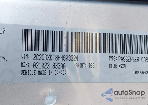 2017 Dodge Charger Police Awd from USA, damaged, VIN 2C3CDXKT8HH603324